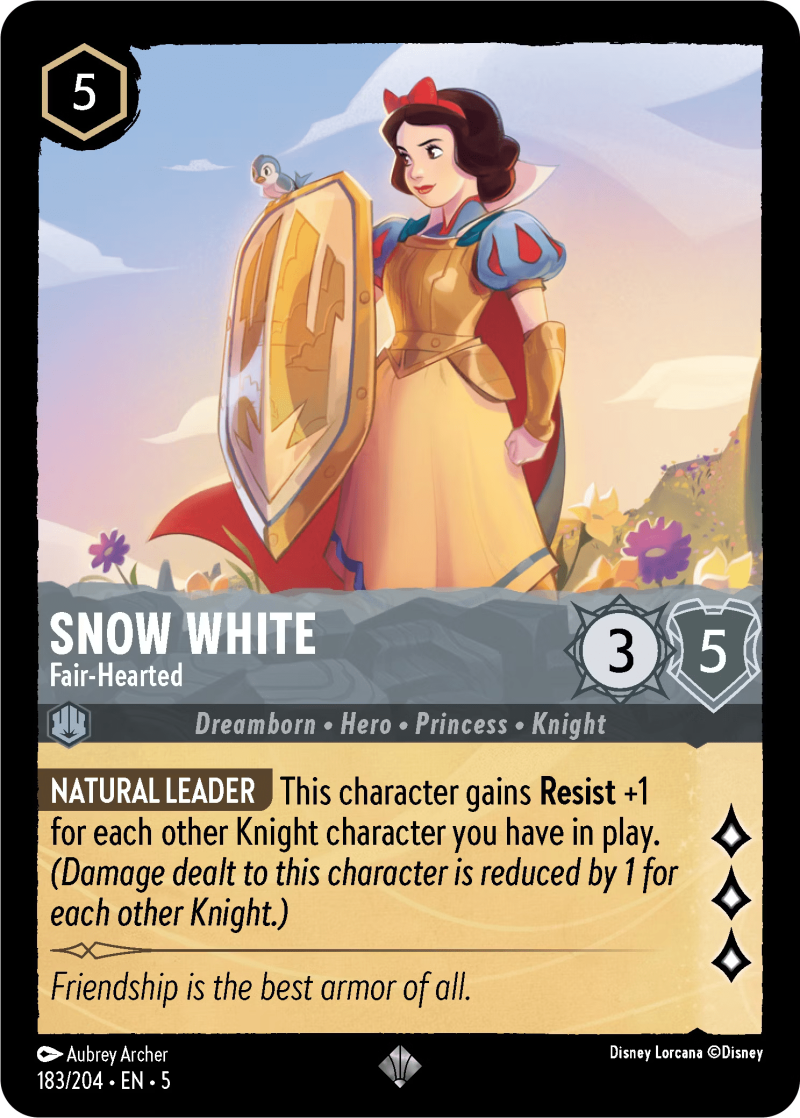 Snow White - Fair-Hearted Steel Super Rare Character 183 /204