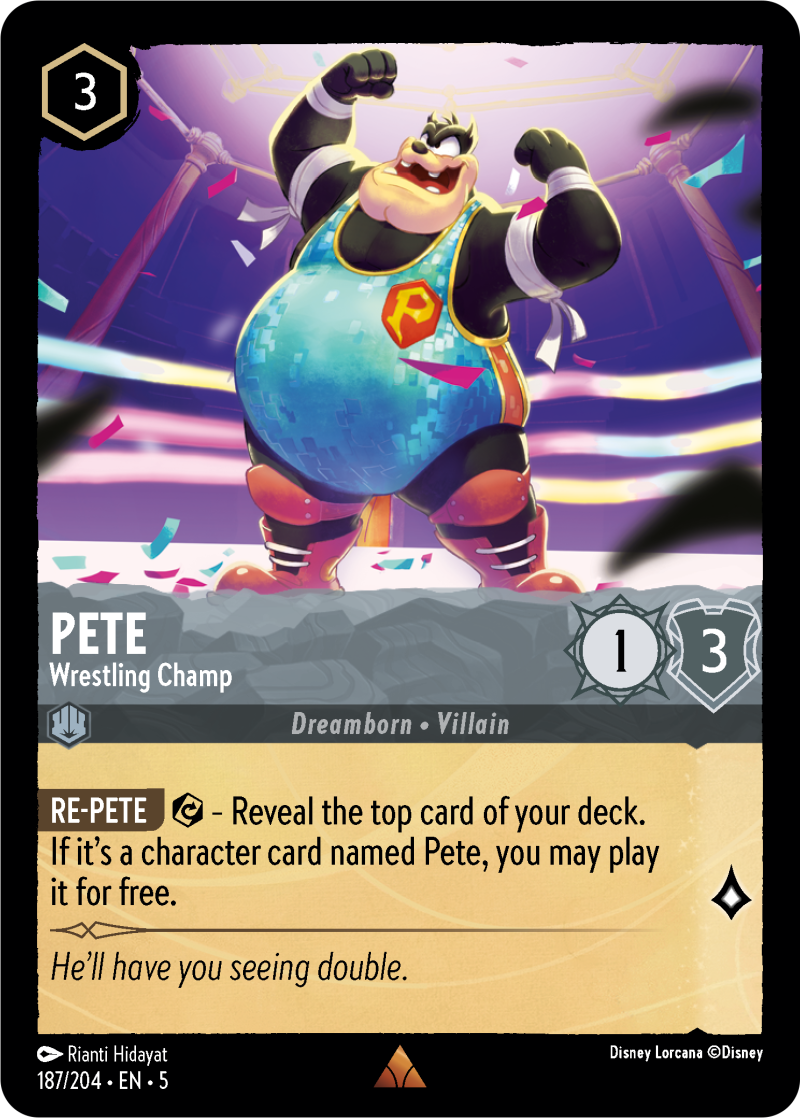 Pete - Wrestling Champ Steel Rare Character 187 /204