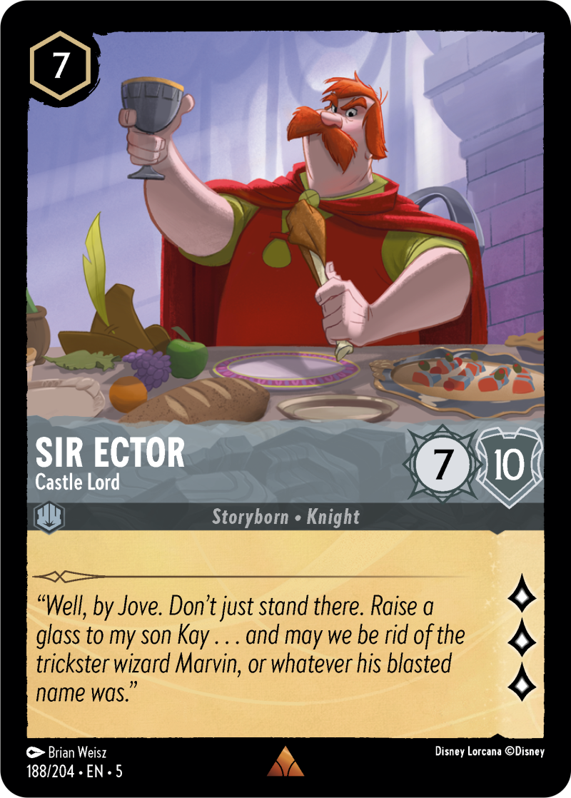 Sir Ector - Castle Lord Steel Rare Character 188 /204