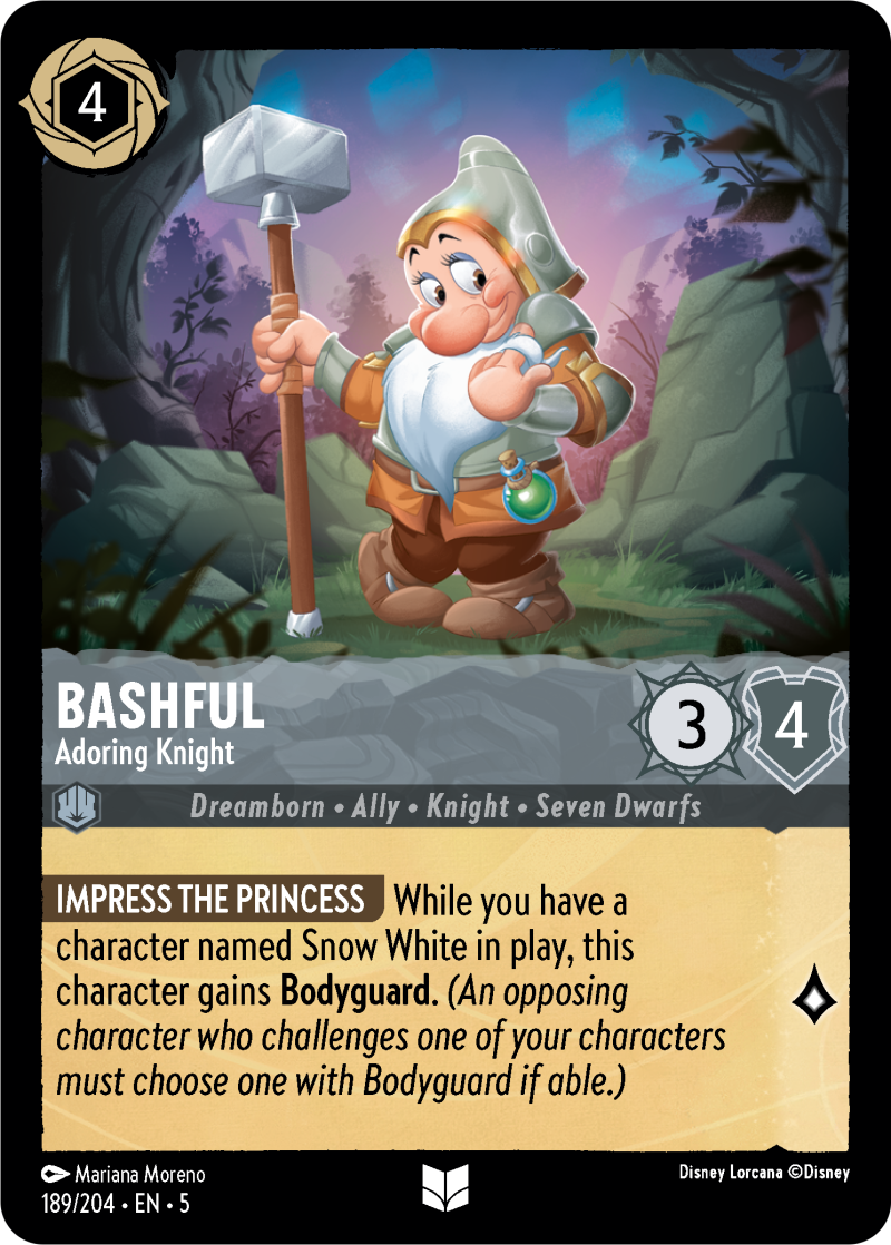 Bashful - Adoring Knight Steel Uncommon Character 189 /204