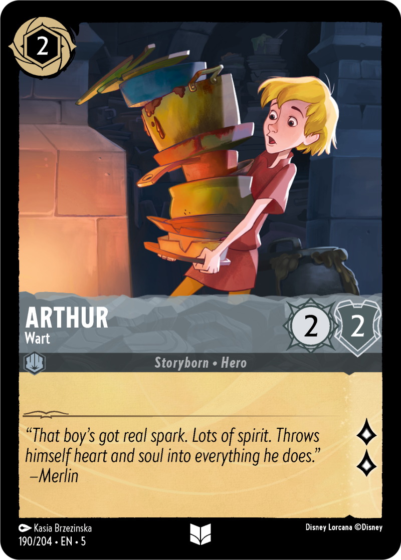 Arthur - Wart Steel Uncommon Character 190 /204