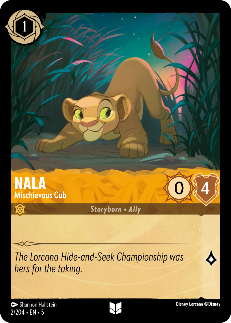 Nala - Mischievous Cub Amber Uncommon Character 2 /204