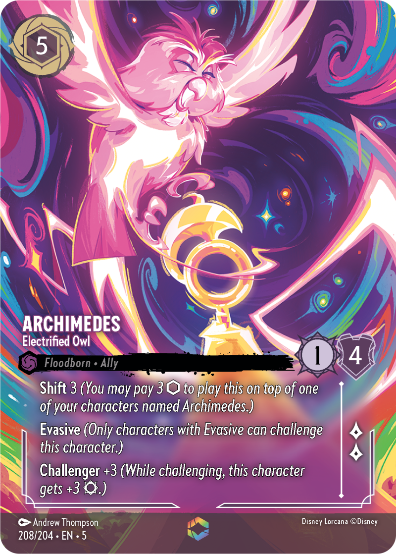 Archimedes - Electrified Owl Amethyst Enchanted Character 208 /204