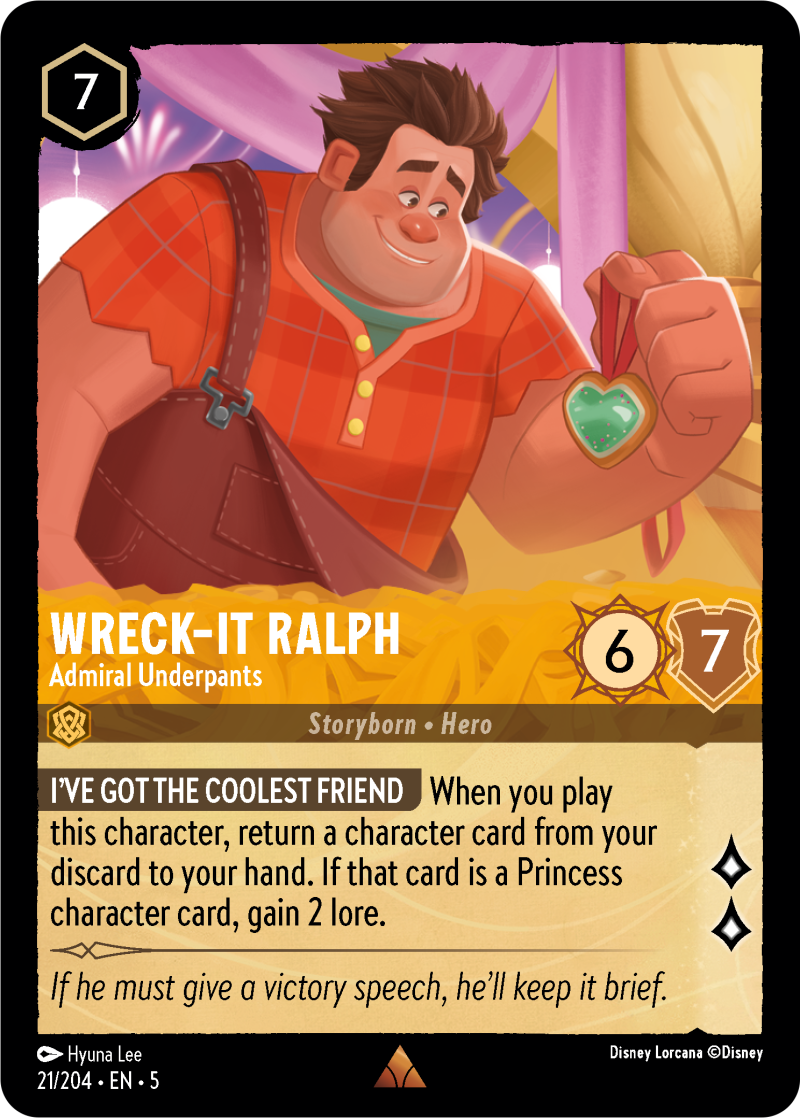 Wreck-It Ralph - Admiral Underpants Amber Rare Character 21 /204