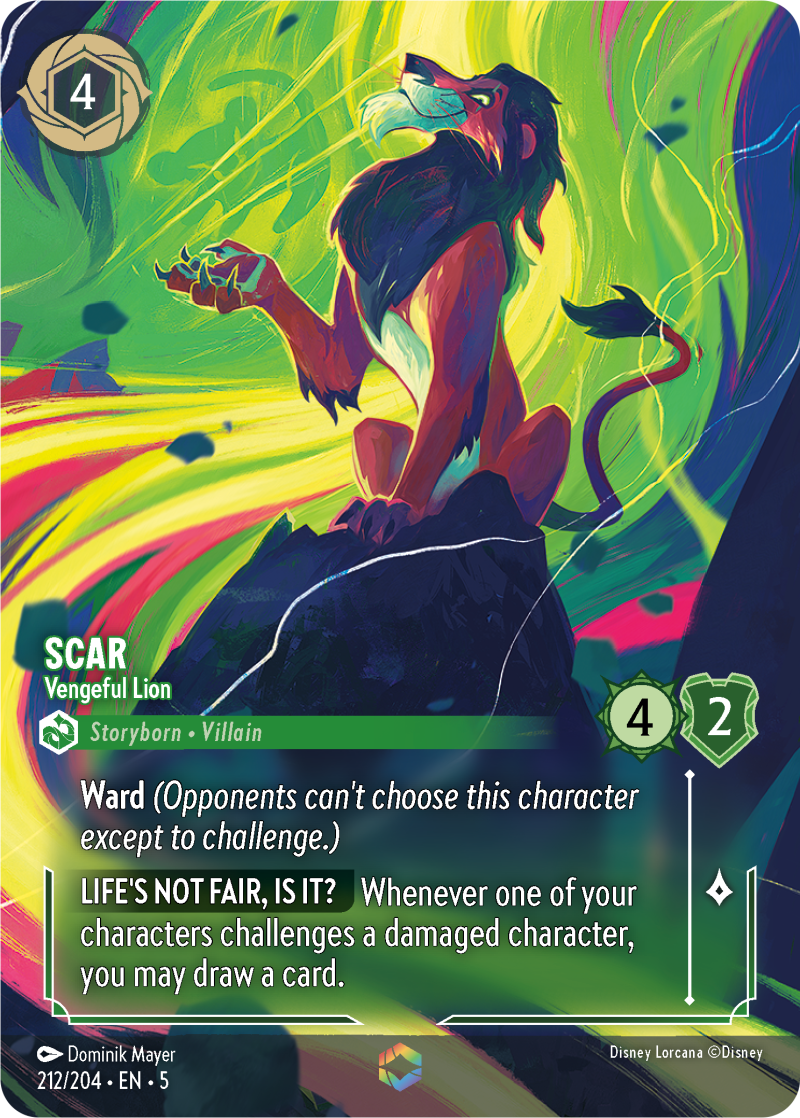 Scar - Vengeful Lion Emerald Enchanted Character 212 /204