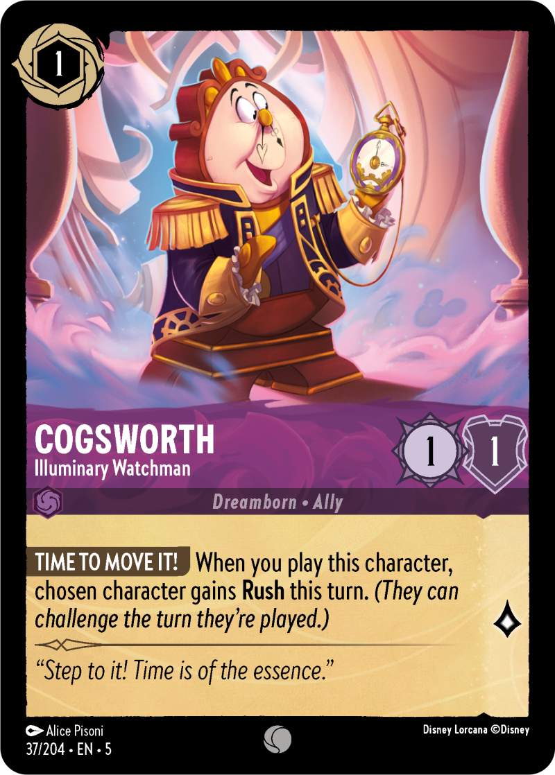 Cogsworth - Illuminary Watchman Amethyst Common Character 37 /204