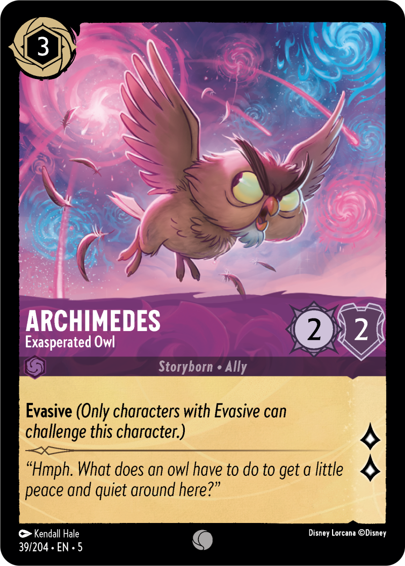 Archimedes - Exasperated Owl Amethyst Common Character 39 /204