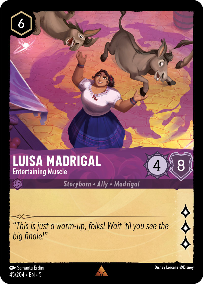 Luisa Madrigal - Entertaining Muscle Amethyst Rare Character 45 /204