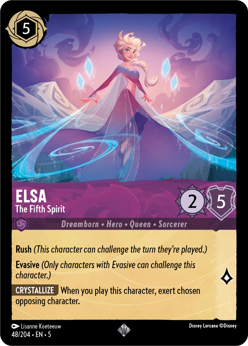 Elsa - The Fifth Spirit Amethyst Super Rare Character 48 /204