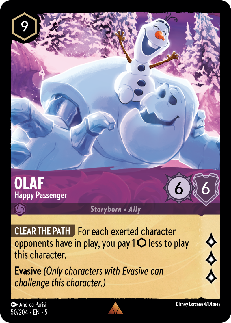 Olaf - Happy Passenger Amethyst Rare Character 50 /204