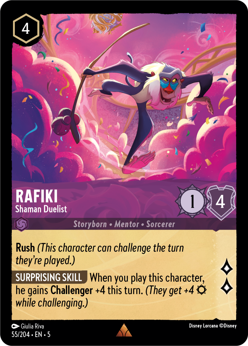 Rafiki - Shaman Duelist Amethyst Rare Character 55 /204