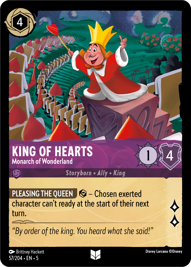 King of Hearts - Monarch of Wonderland Amethyst Uncommon Character 57 /204