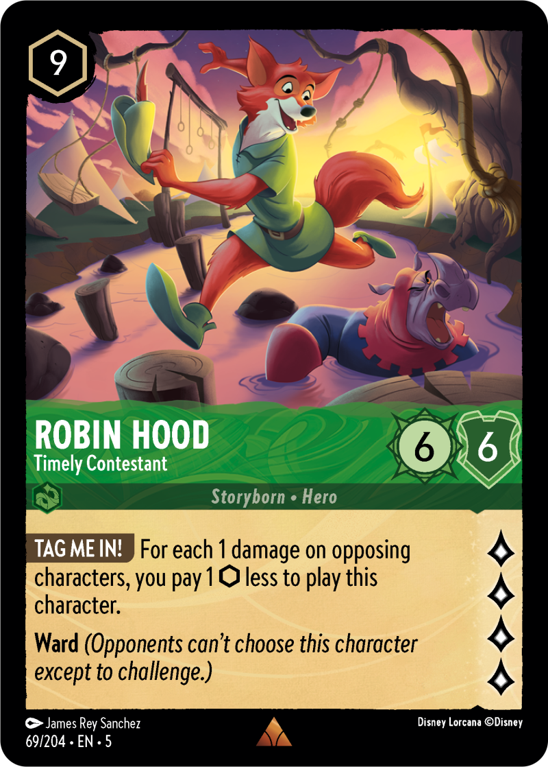 Robin Hood - Timely Contestant Emerald Rare Character 69 /204