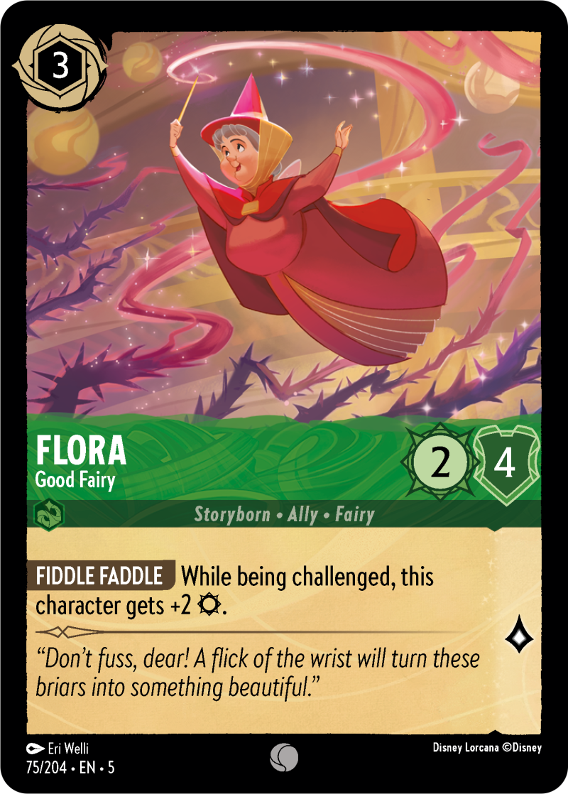 Flora - Good Fairy Emerald Common Character 75 /204