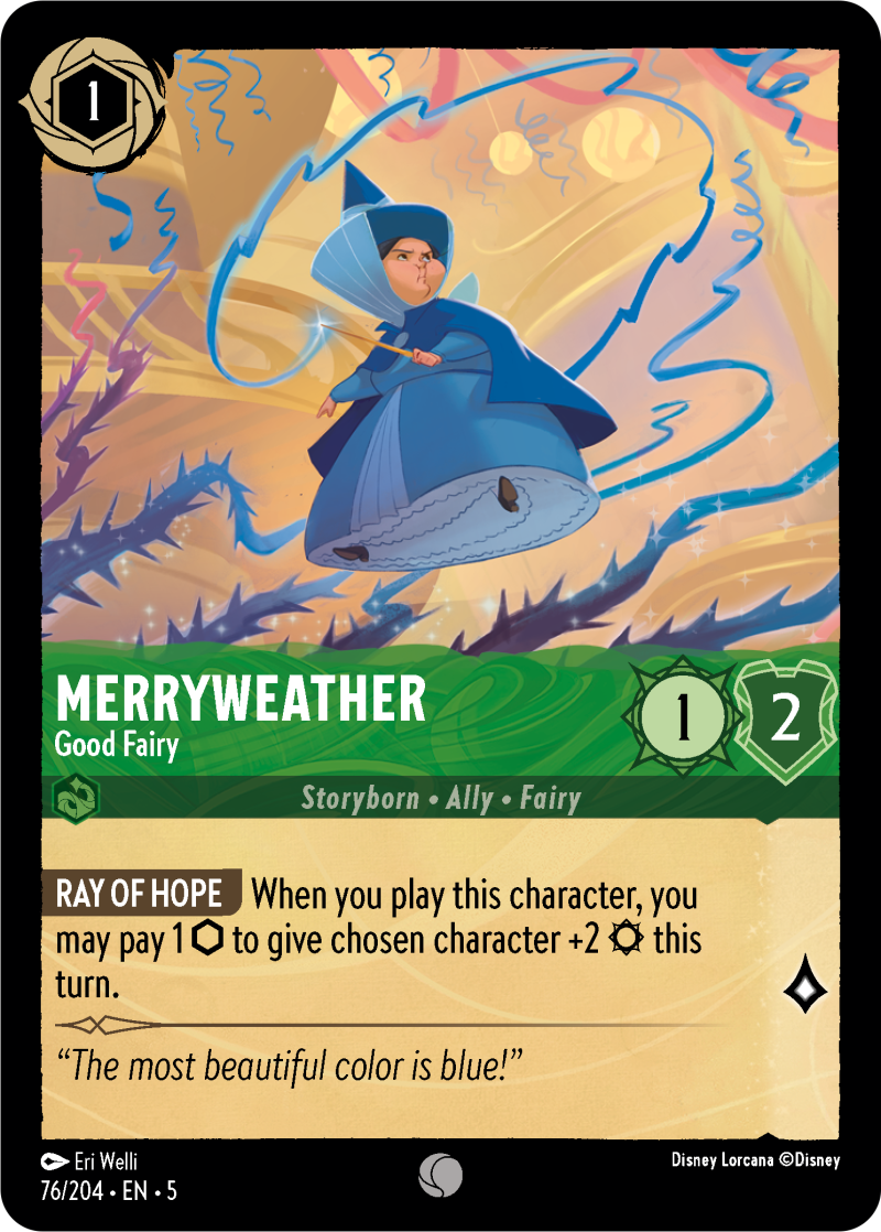 Merryweather - Good Fairy Emerald Common Character 76 /204