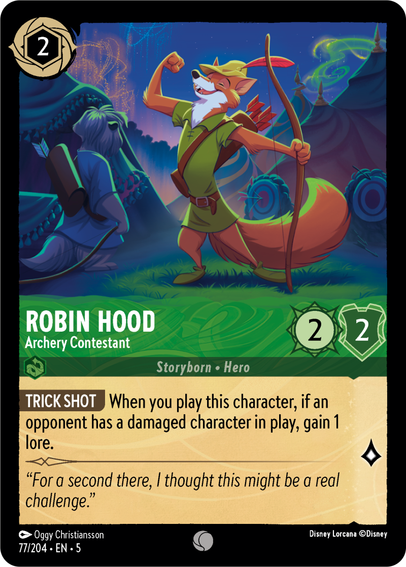 Robin Hood - Archery Contestant Emerald Common Character 77 /204