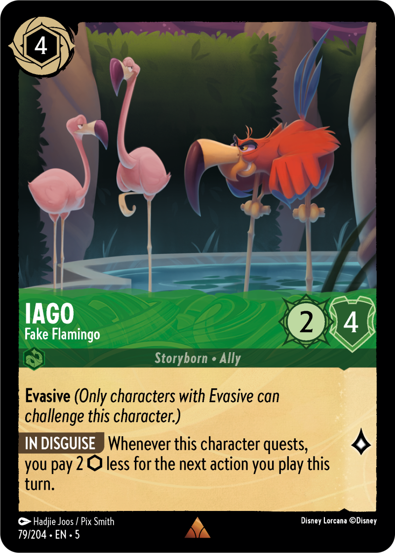 Iago - Fake Flamingo Emerald Rare Character 79 /204