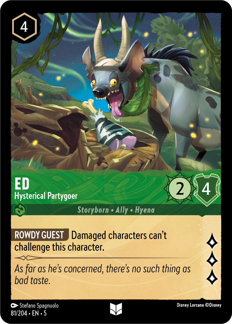 Ed - Hysterical Partygoer Emerald Uncommon Character 81 /204