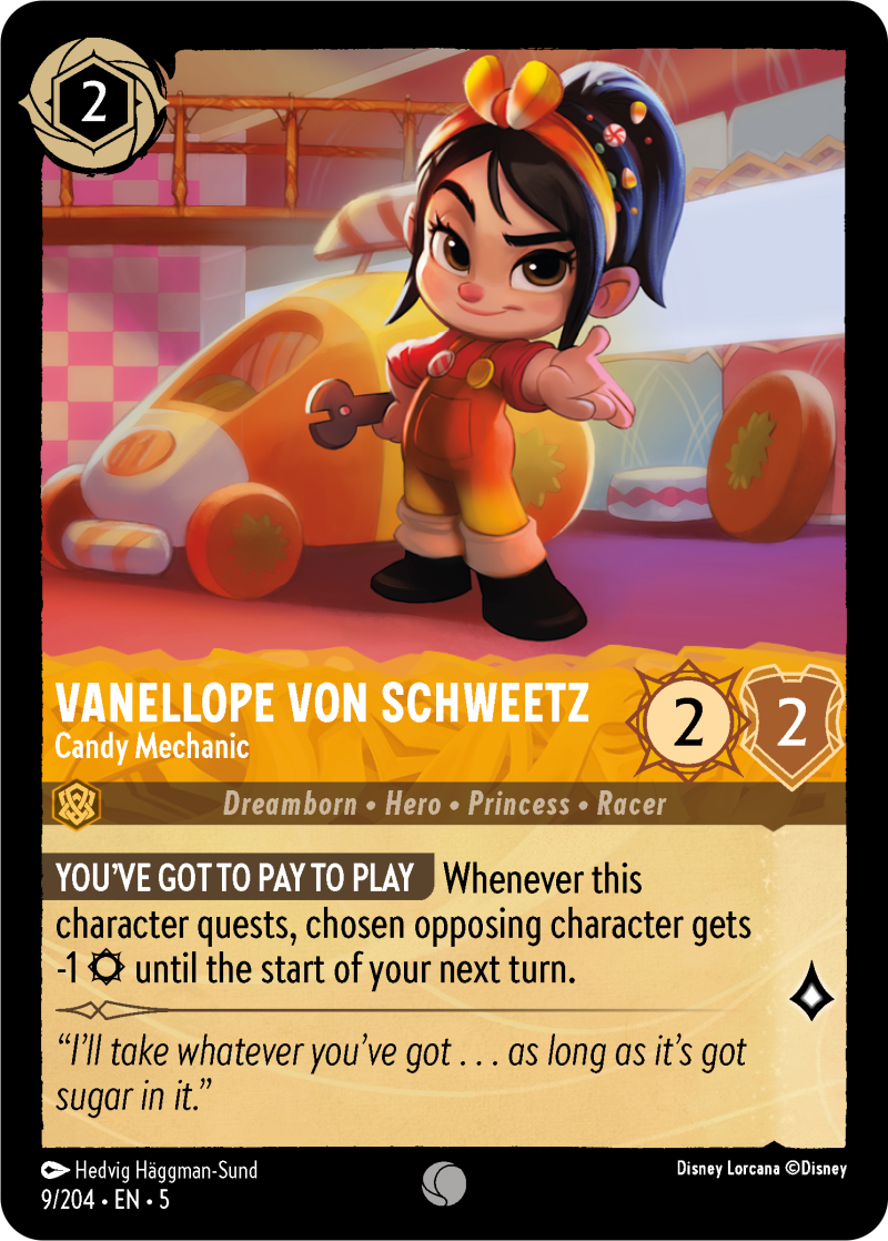 Vanellope von Schweetz - Candy Mechanic Amber Common Character 9 /204