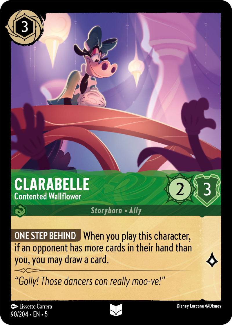 Clarabelle - Contented Wallflower Emerald Uncommon Character 90 /204