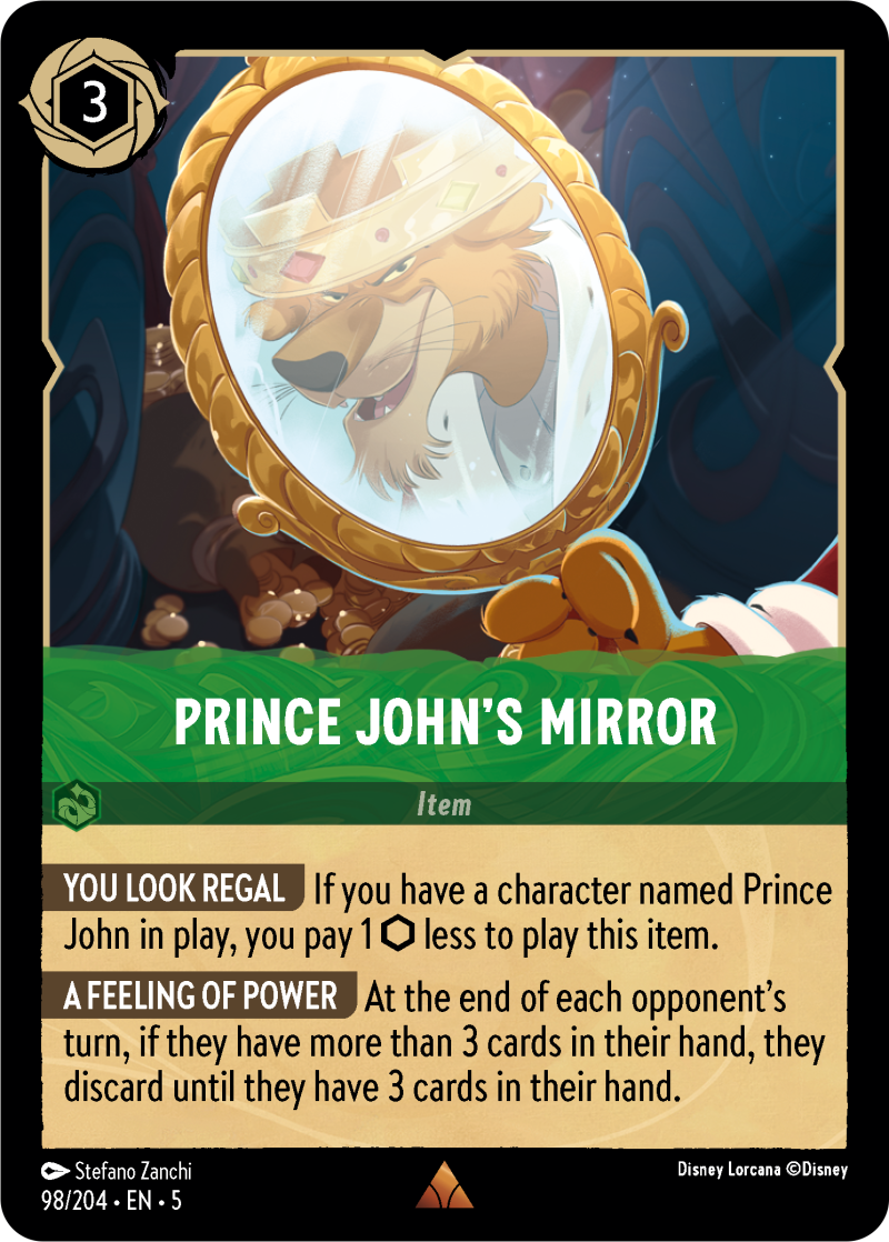 Prince John's Mirror Emerald Rare Item 98 /204