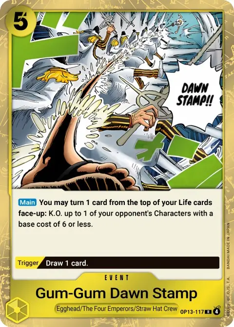 Gum-Gum Dawn Stamp OP13-117