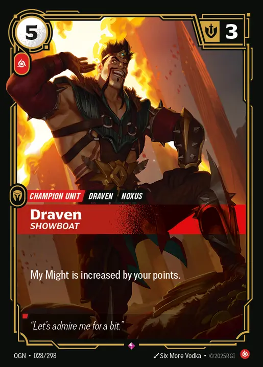 Draven Showboat - 028/298 - Origins