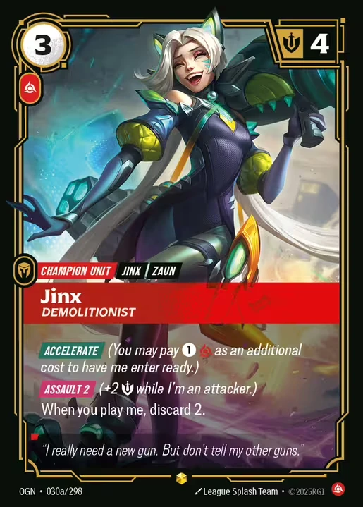 Jinx Demolitionist (Alternate Art) - 030a/298 - Origins