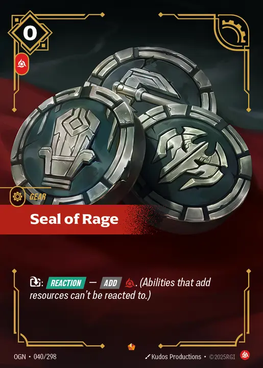 Seal of Rage - 040/298 - Origins