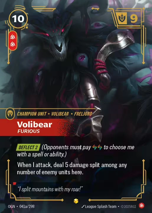 Volibear Furious (Alternate Art) - 041a/298 - Origins