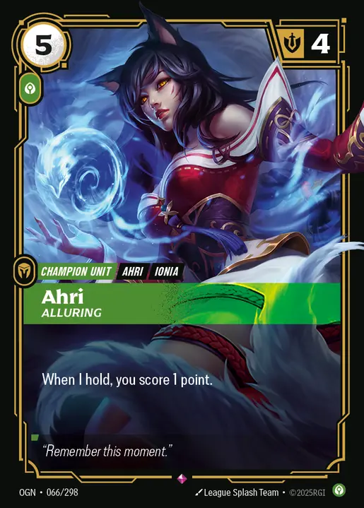 Ahri Alluring OGN-066