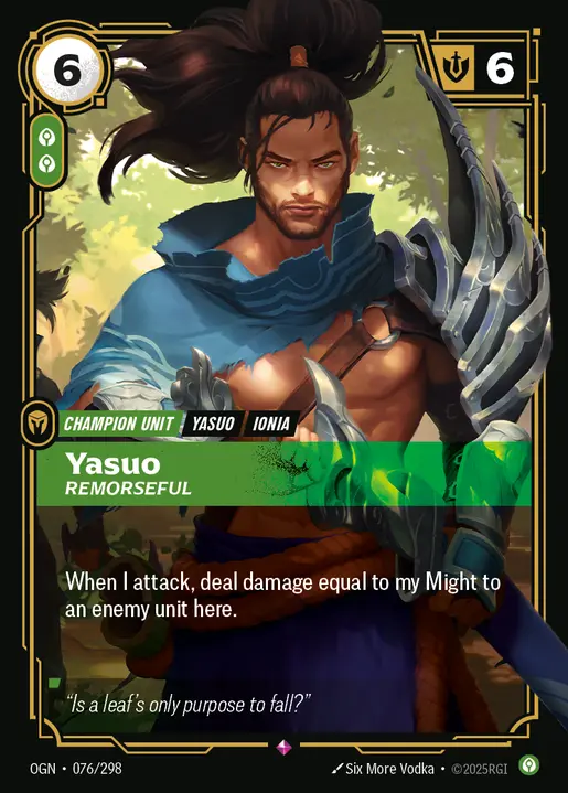 Yasuo Remorseful OGN-076