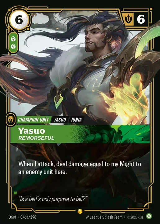 Yasuo Remorseful OGN-076a