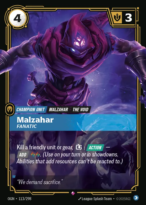 Malzahar Fanatic - 113/298 - Origins
