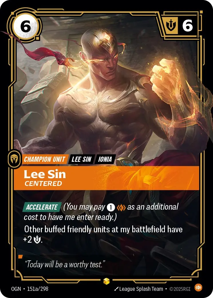 Lee Sin Centered (Alternate Art) - 151a/298 - Origins
