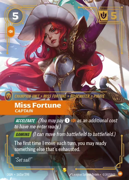 Miss Fortune Captain (Alternate Art) - 162a/298 - Origins