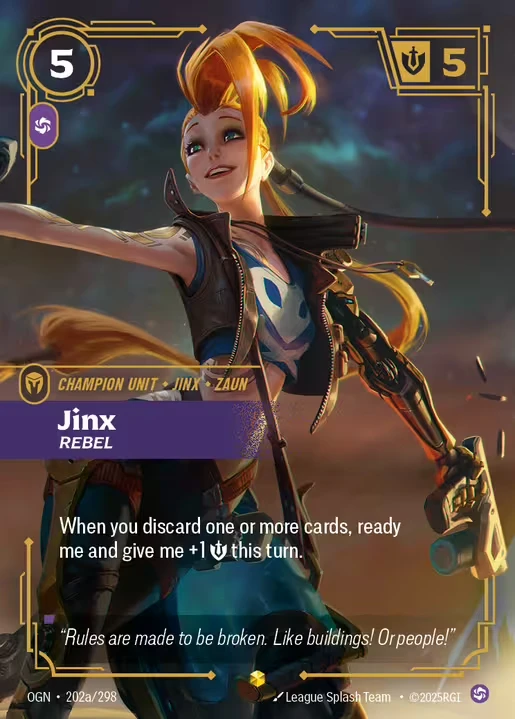 Jinx Rebel (Alternate Art) - 202a/298 - Origins
