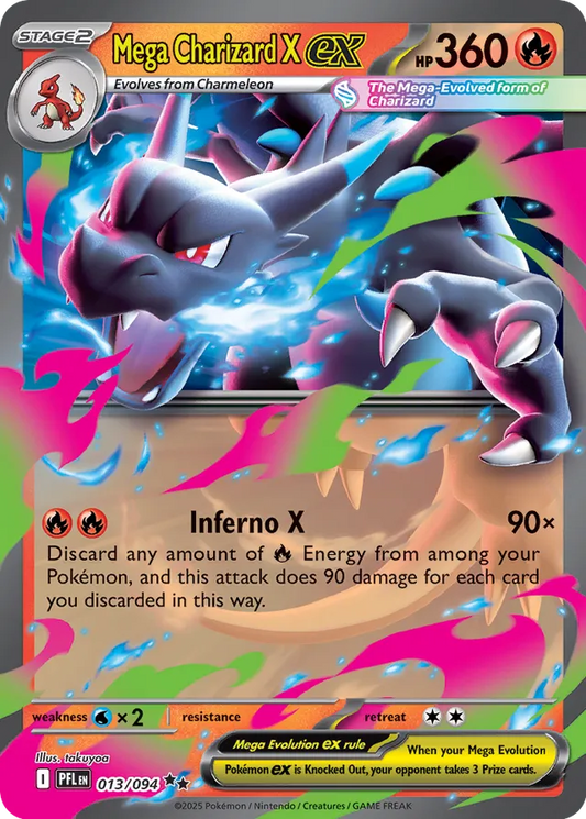 Mega Charizard X ex - 013/094 - ME02: Phantasmal Flames (PFL)
