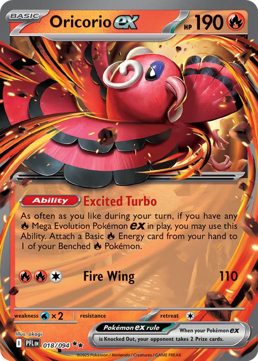 Oricorio ex - 018/094 - ME02: Phantasmal Flames (PFL)