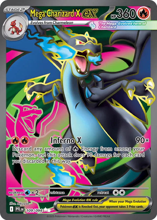 Mega Charizard X ex - 109/094 - ME02: Phantasmal Flames (PFL)