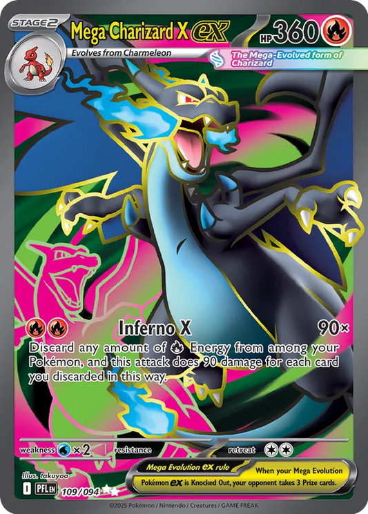 Mega Charizard X ex - 109/094 - ME02: Phantasmal Flames (PFL)