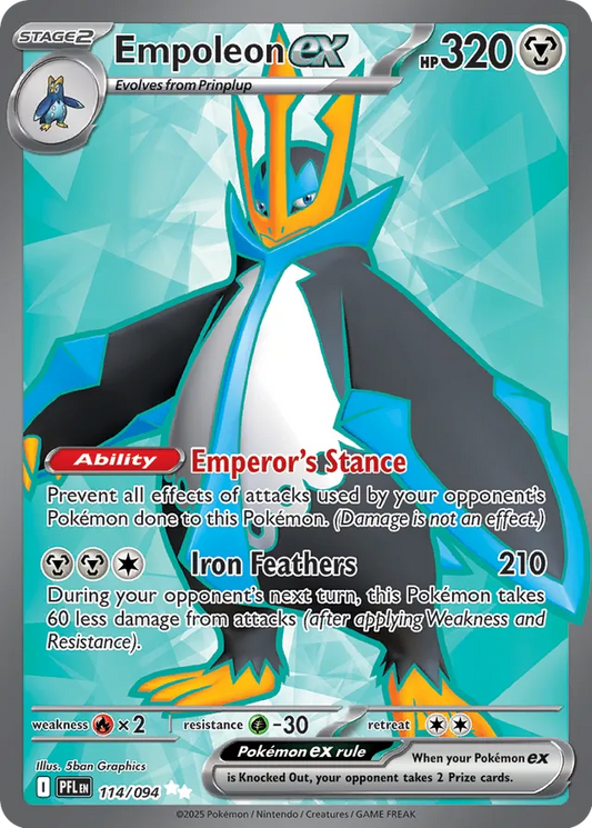 Empoleon ex - 114/094 - ME02: Phantasmal Flames (PFL)
