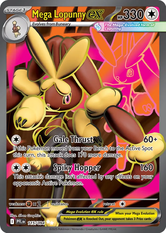 Mega Lopunny ex - 115/094 - ME02: Phantasmal Flames (PFL)