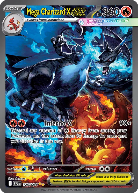 Mega Charizard X ex - 125/094 - ME02: Phantasmal Flames (PFL)