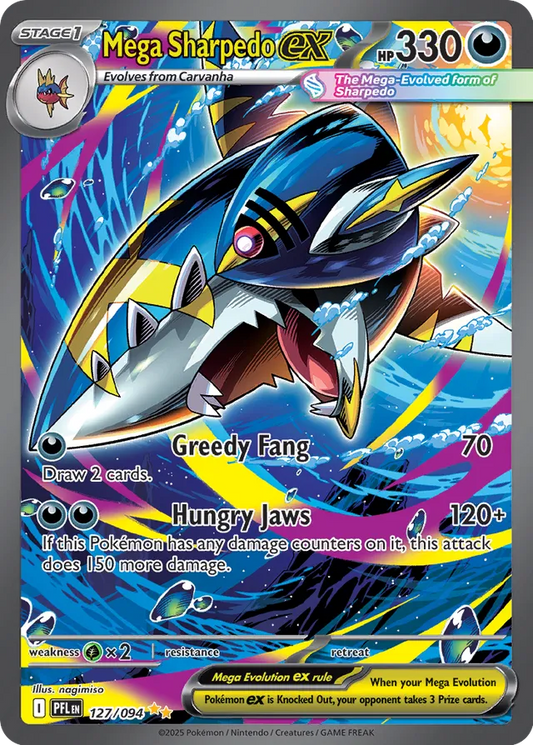 Mega Sharpedo ex - 127/094 - ME02: Phantasmal Flames (PFL)
