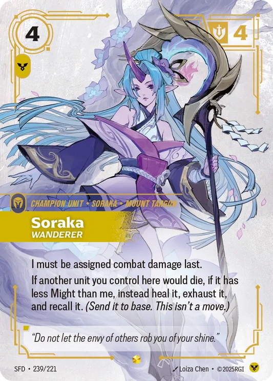 Soraka Wanderer (Overnumbered) - 239/221 - Spiritforged