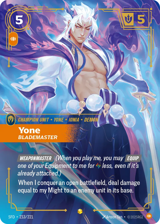 Yone Blademaster (Overnumbered) - 233/221 - Spiritforged