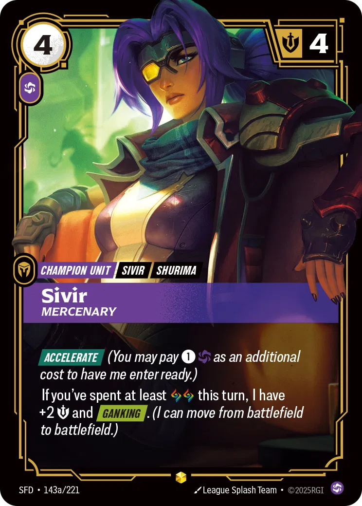Sivir Mercenary (Alternate Art) - 143a/221 - Spiritforged