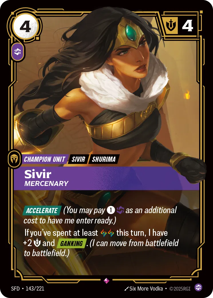 Sivir Mercenary - 143/221 - Spiritforged