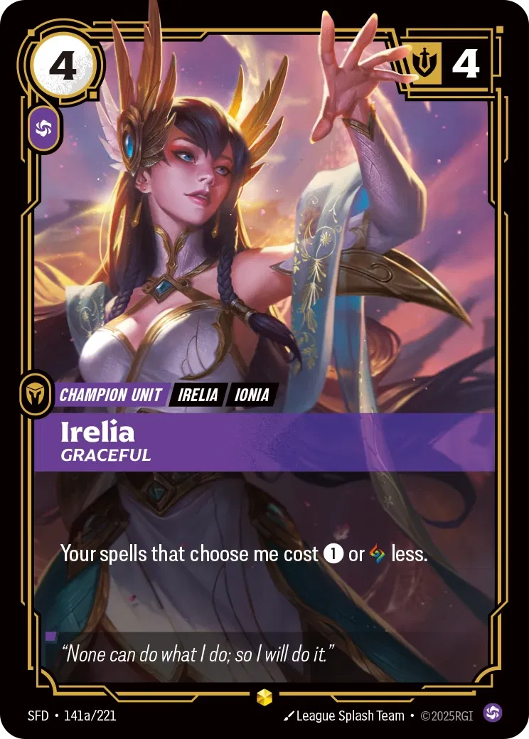 Irelia Graceful (Alternate Art) - 141a/221 - Spiritforged